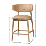 Milo Luxurious Leather Counter Stool-Counter Stools-LH Imports-LOOMLAN