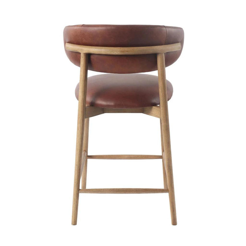 Milo Luxurious Leather Counter Stool-Counter Stools-LH Imports-LOOMLAN