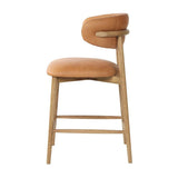 Milo Luxurious Leather Counter Stool-Counter Stools-LH Imports-LOOMLAN