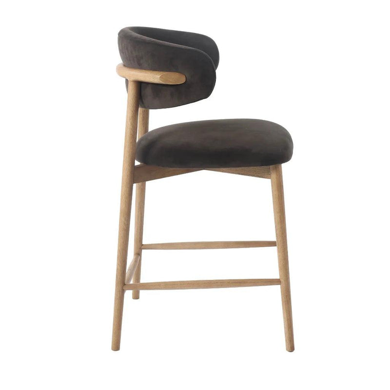 Milo Luxurious Leather Counter Stool-Counter Stools-LH Imports-LOOMLAN