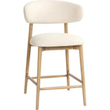 Milo Luxurious Leather Counter Stool-Counter Stools-LH Imports-Savile Flax-LOOMLAN