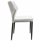 Milo Modern Dining Chairs White Leather Set of 4 Dining Chairs LOOMLAN By Diamond Sofa