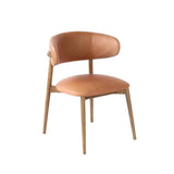 Milo Vintage Leather Upholstered Armless Dining Chair