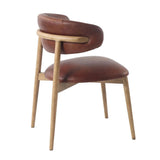 Milo Vintage Leather Upholstered Armless Dining Chair