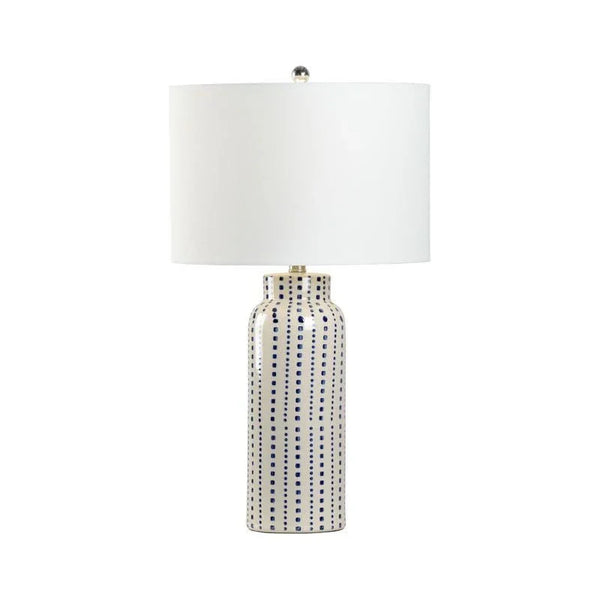 Milton Hand - Painted Ceramic Blue Pattern Table Lamp - LOOMLAN - Chelsea House - Table Lamps