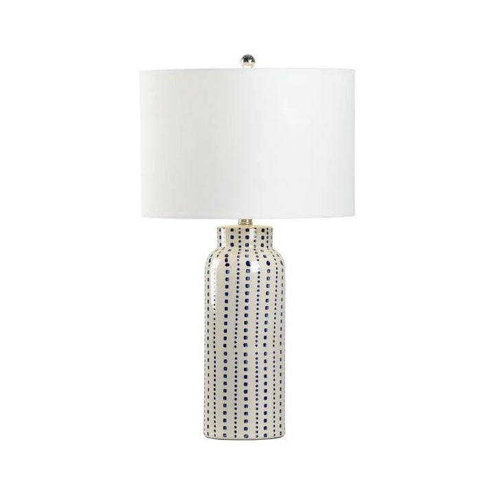 Milton Hand - Painted Ceramic Blue Pattern Table Lamp - LOOMLAN - Chelsea House - Table Lamps