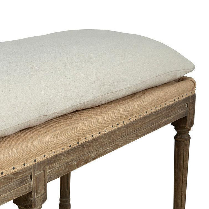 Milton Linen Stylish Bench - LOOMLAN