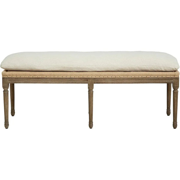 Milton Linen Stylish Bench-Dining Benches-Furniture Classics-LOOMLAN