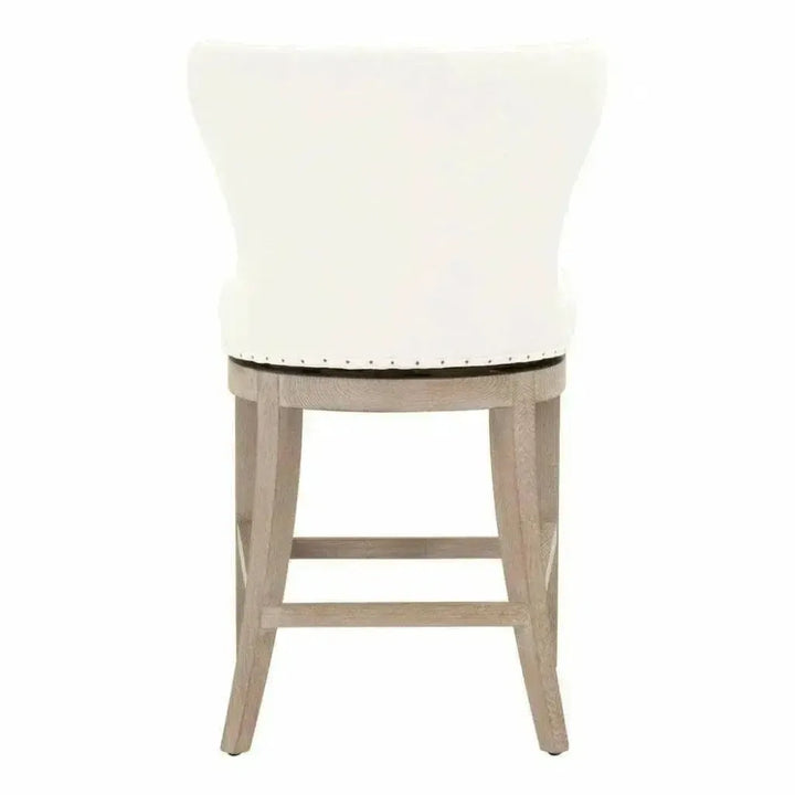 Milton Swivel Counter Stool LiveSmart White - LOOMLAN - Essentials For Living - Counter Stools