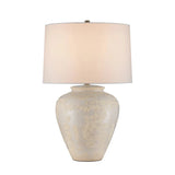 Mimi Ivory Textured Ceramic Table Lamp-Table Lamps-Currey & Co-LOOMLAN