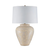 Mimi Ivory Textured Ceramic Table Lamp-Table Lamps-Currey & Co-LOOMLAN