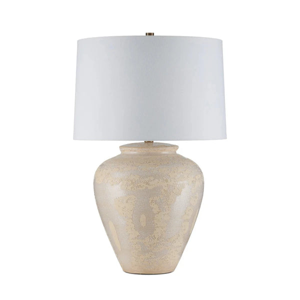 Mimi Ivory Textured Ceramic Table Lamp-Table Lamps-Currey & Co-LOOMLAN