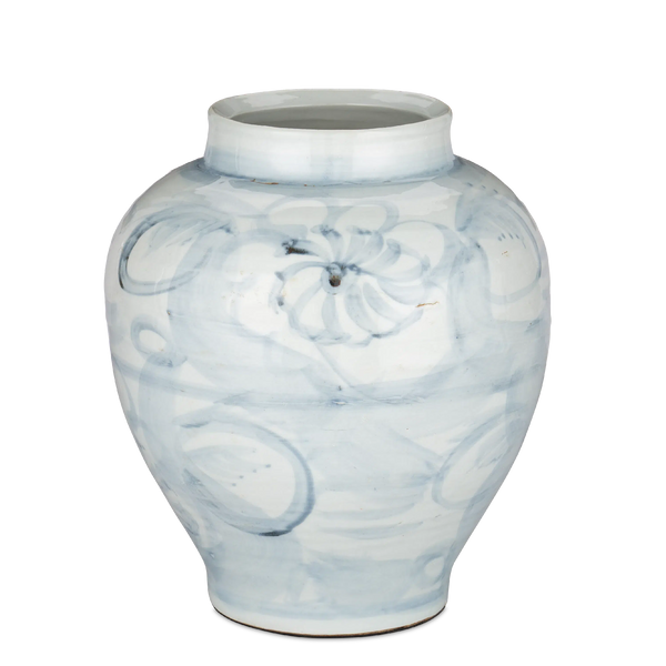 Ming-Style Countryside Medium Preserve Pot-Vases & Jars-Currey & Co-LOOMLAN