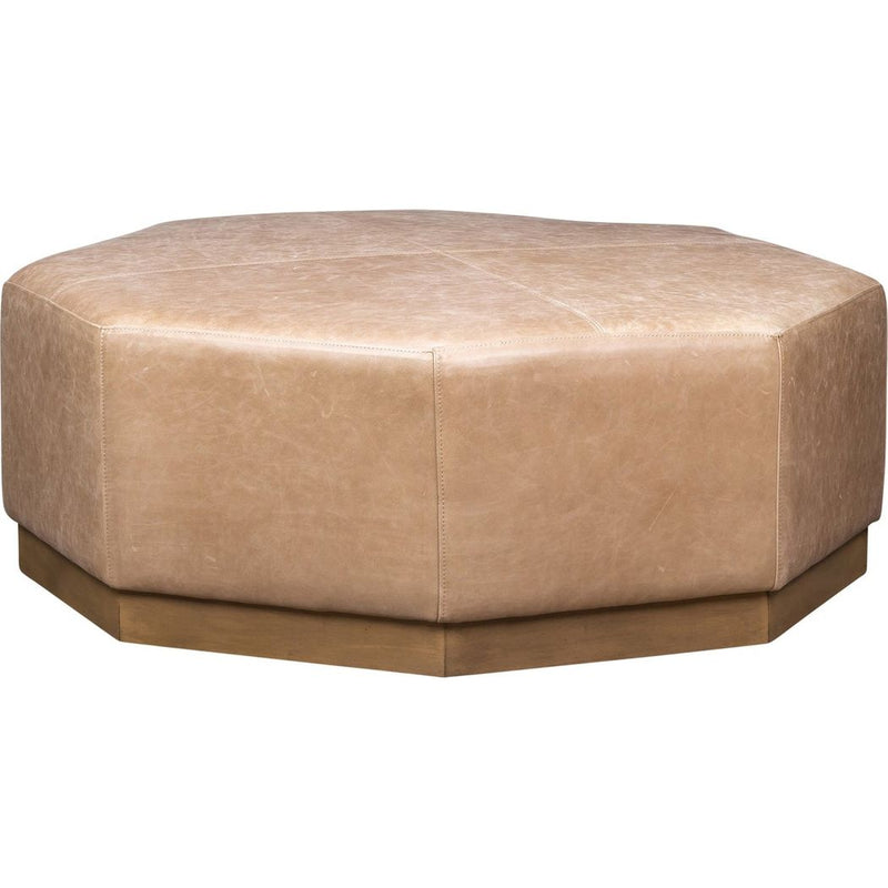 Mingle Leather In Collins Celadon Ottoman