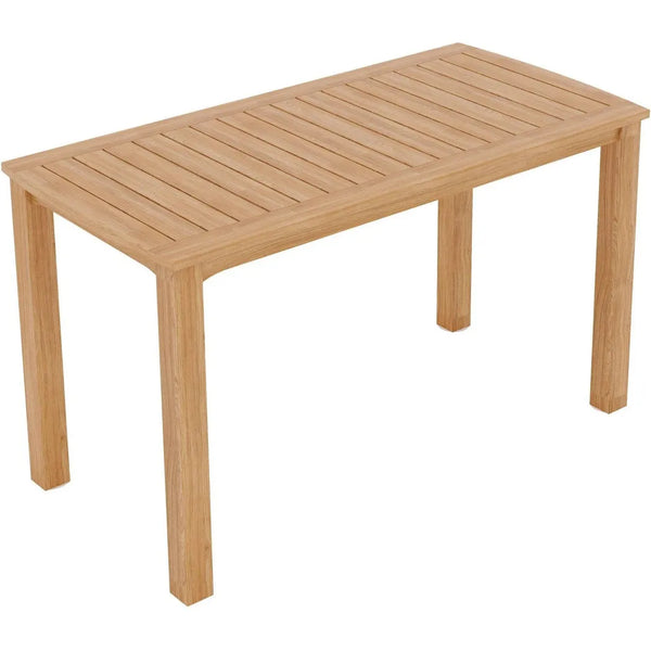 Mirador Rectangular Teak Outdoor Counter Height Table-Outdoor Counter Tables-HiTeak-LOOMLAN