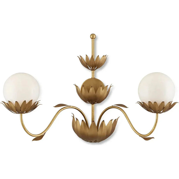 Mirasole Gold Wall Sconce - LOOMLAN - Currey & Co - Wall Sconces
