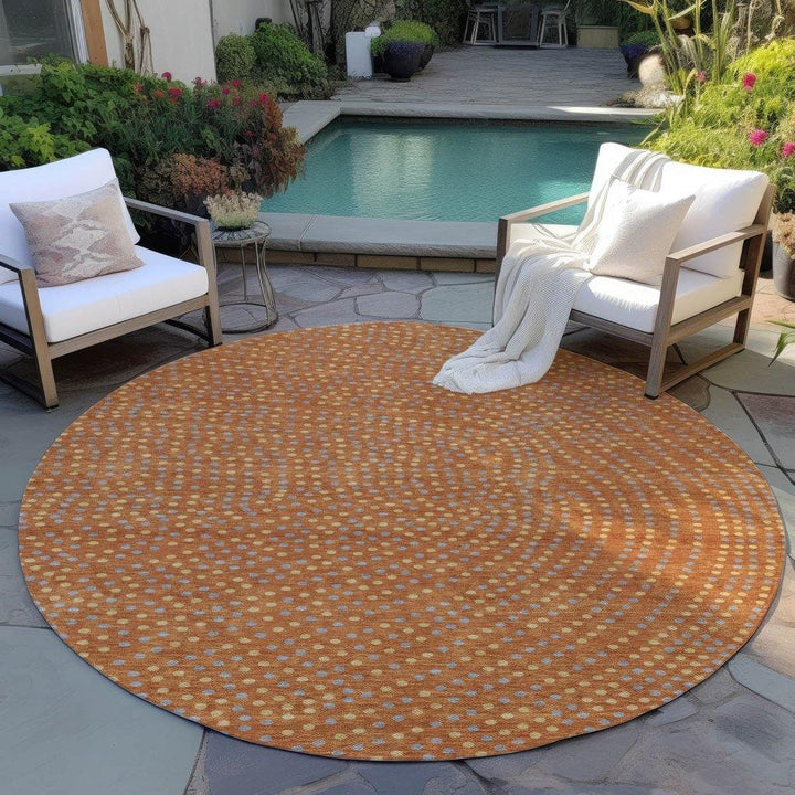Mirelia Paprika Washable Indoor-Outdoor Rug-Outdoor Rugs-LOOMLAN Rugs-LOOMLAN