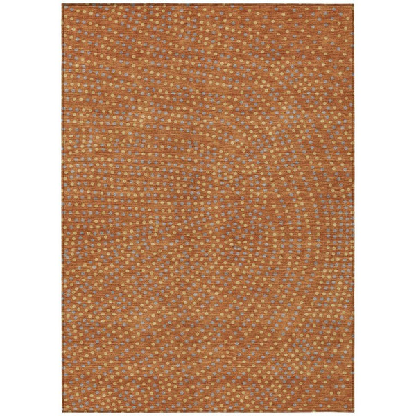 Mirelia Paprika Washable Indoor-Outdoor Rug-Outdoor Rugs-LOOMLAN Rugs-2'6" x 3'10"-LOOMLAN