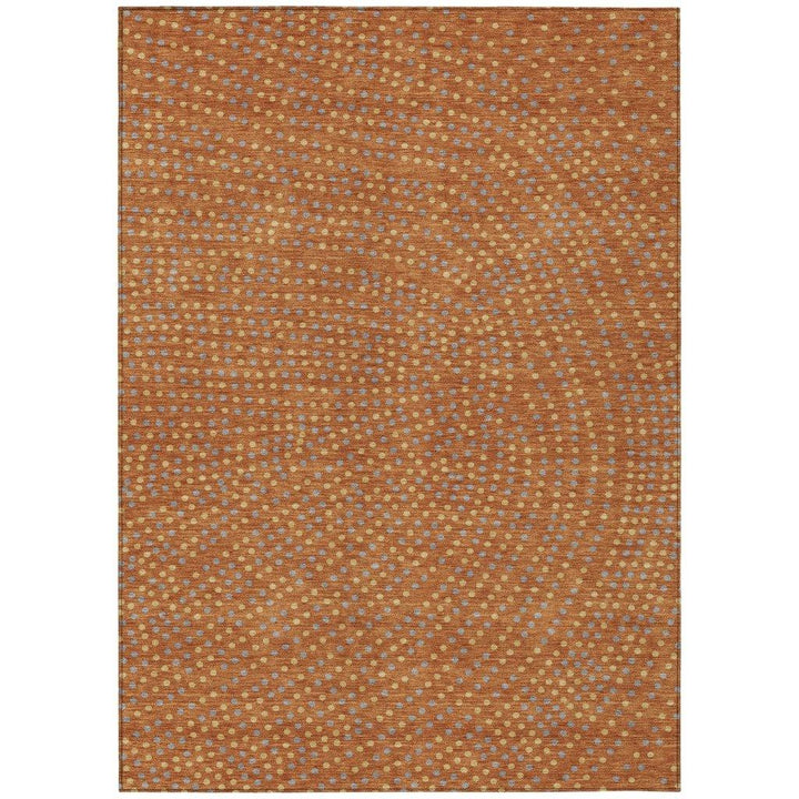 Mirelia Paprika Washable Indoor-Outdoor Rug-Outdoor Rugs-LOOMLAN Rugs-2'6" x 3'10"-LOOMLAN