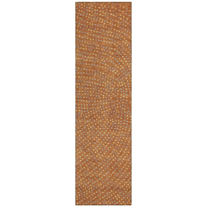 Mirelia Paprika Washable Indoor-Outdoor Rug-Outdoor Rugs-LOOMLAN Rugs-2'3" x 7'6"-LOOMLAN