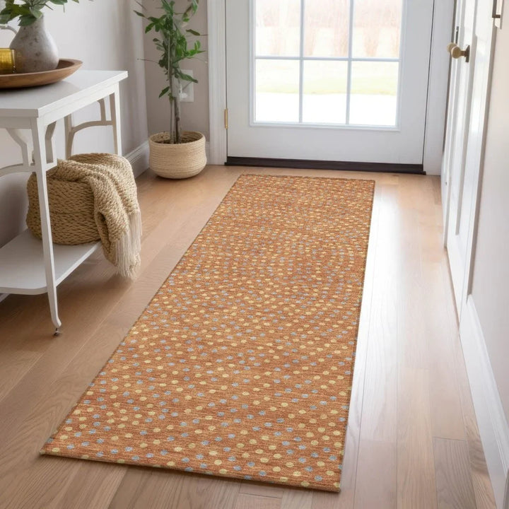 Mirelia Paprika Washable Indoor-Outdoor Rug-Outdoor Rugs-LOOMLAN Rugs-LOOMLAN