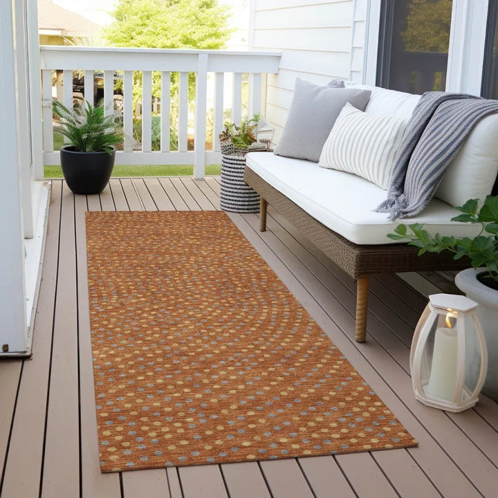 Mirelia Paprika Washable Indoor-Outdoor Rug-Outdoor Rugs-LOOMLAN Rugs-LOOMLAN