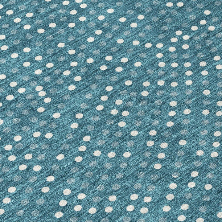 Mirelia Teal Washable Indoor-Outdoor Rug-Outdoor Rugs-LOOMLAN Rugs-LOOMLAN