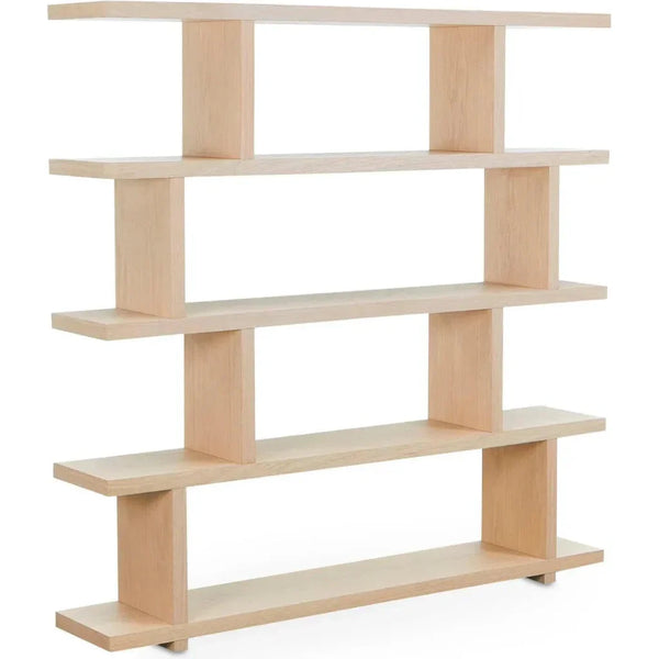 Miri Veneer Light Brown Shelf 5 Levels of Space-Etageres-Moe's Home-LOOMLAN