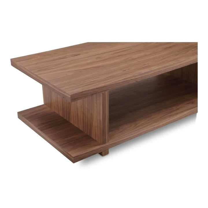 Miri Walnut Veneer Rectangular Coffee Table - LOOMLAN - Moe's Home - Coffee Tables