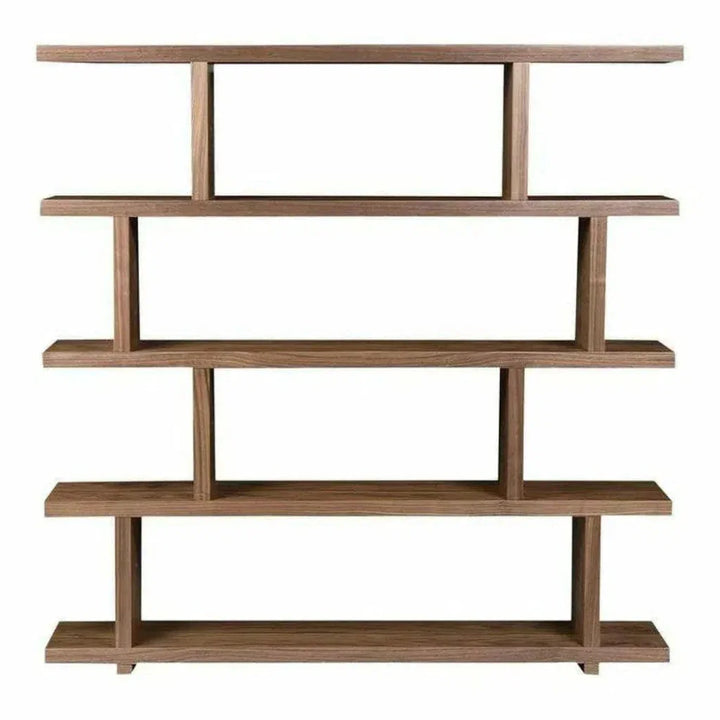 63 in Shelf Large Walnut Brown Contemporary - LOOMLAN - Moe's Home - Etageres