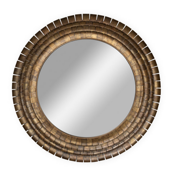 Mistral Plate Stratified Brass Wall Mirror