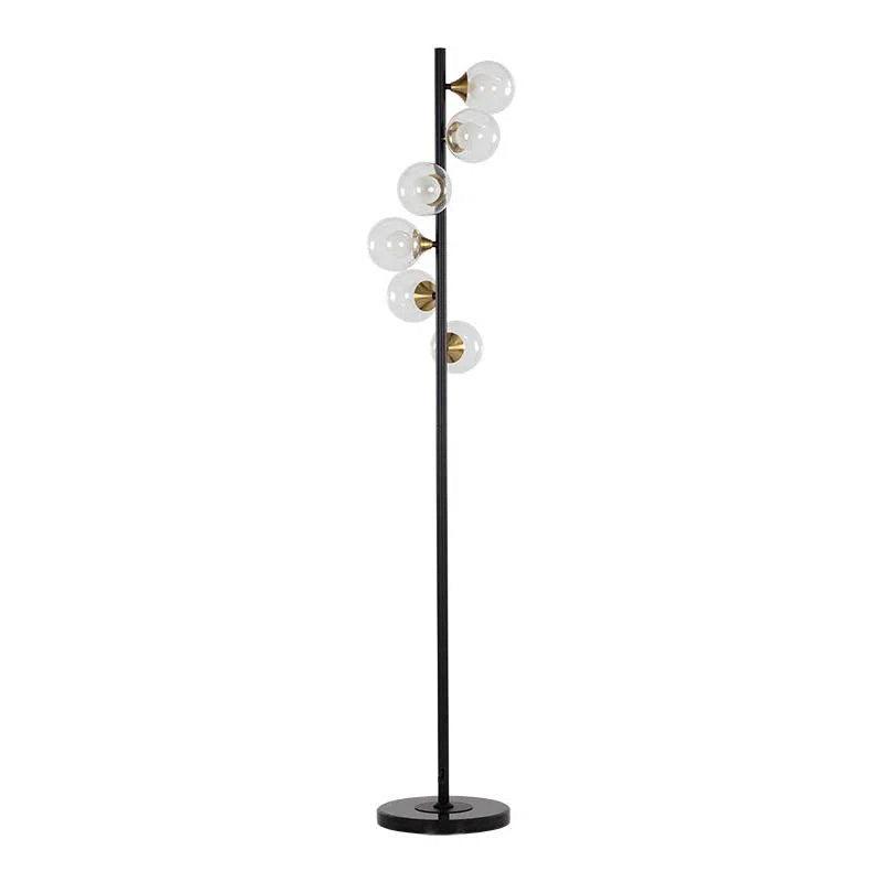 Misty Floor Lamp Black Marble Base-Floor Lamps-SUNPAN-LOOMLAN