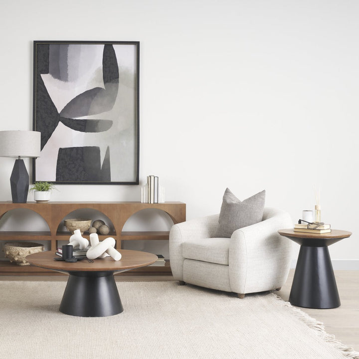 Get Mitchell Side Table With Striking Wood And Metal Design – LOOMLAN