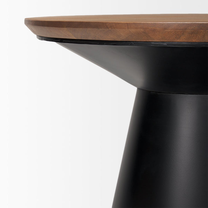 Get Mitchell Side Table With Striking Wood And Metal Design – LOOMLAN