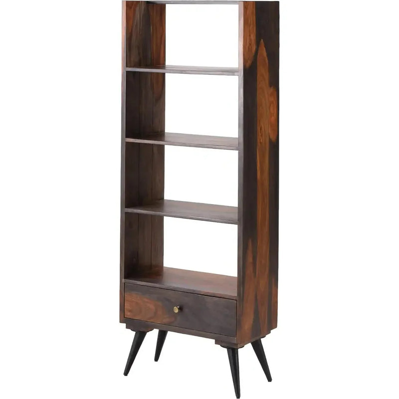 Mitchison ModernWooden 1 Drawer Bookcase-Bookcases-LOOMLAN-LOOMLAN