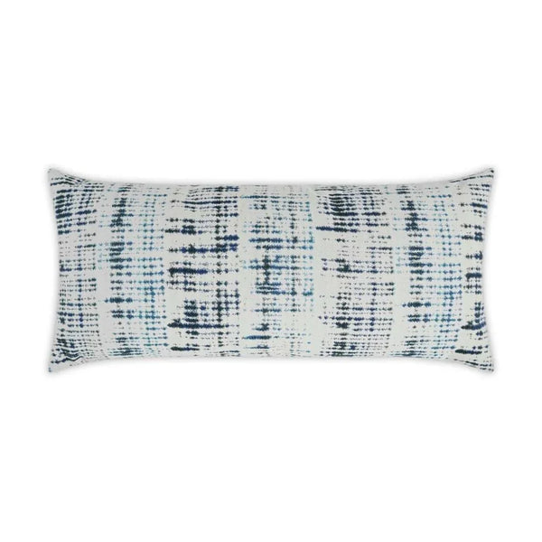 Mizu Handmade Outdoor Lumbar Pillow-Outdoor Pillows-D.V. Kap-Indigo-LOOMLAN