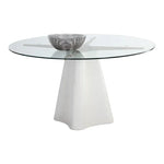 Moda Concrete Based Glass Round Dining Table