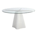 Moda Concrete Based Glass Round Dining Table