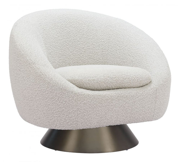 Modan 	Textured Fabric Swivel Club Chair