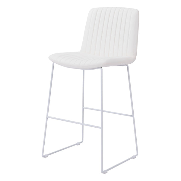 Mode Bar Chair (Set of 2) White Bar Stools LOOMLAN By Zuo Modern