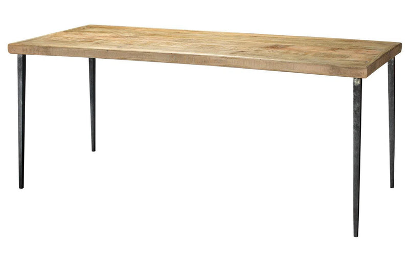 Modern Farmhouse Dining Table 72" Mango Wood Top & Iron Base Dining Tables LOOMLAN By Jamie Young