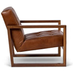 Modern Full Aniline Leather Accent Chair