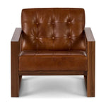 Modern Full Aniline Leather Accent Chair