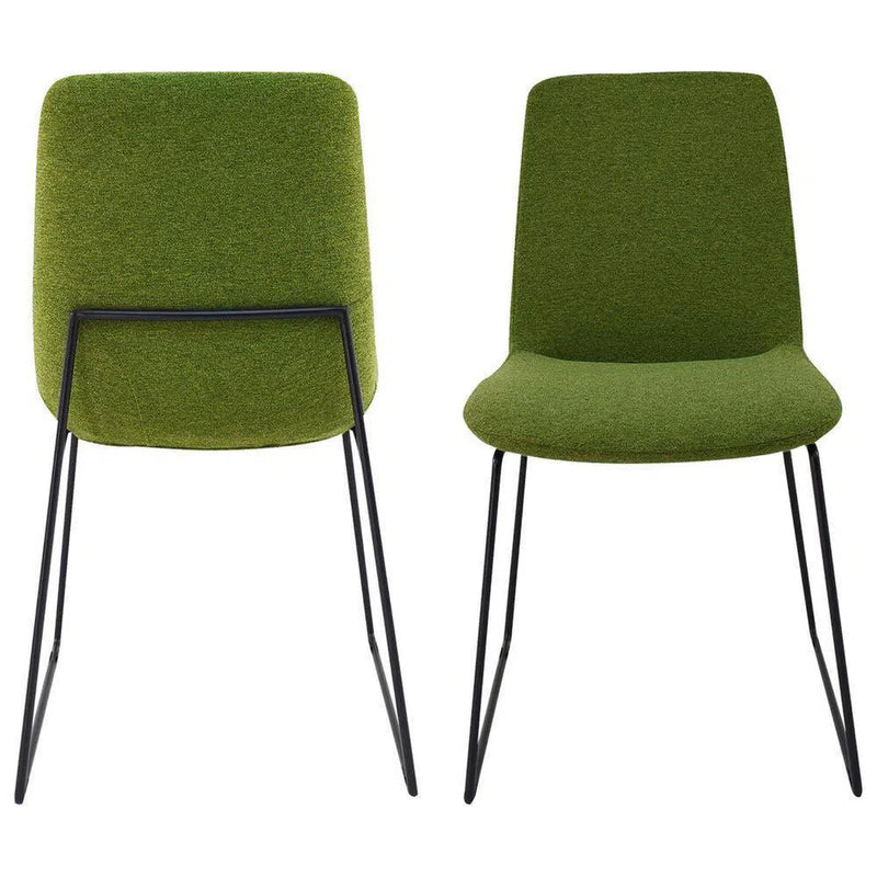 Modern Green Dining Chairs (Set Of 2) Green Ruth Retro Dining Chairs LOOMLAN By Moe's Home