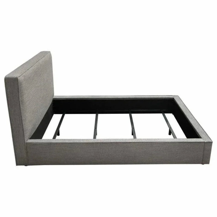 Modern Grey Low Profile Bed Frame - LOOMLAN - Diamond Sofa - Beds