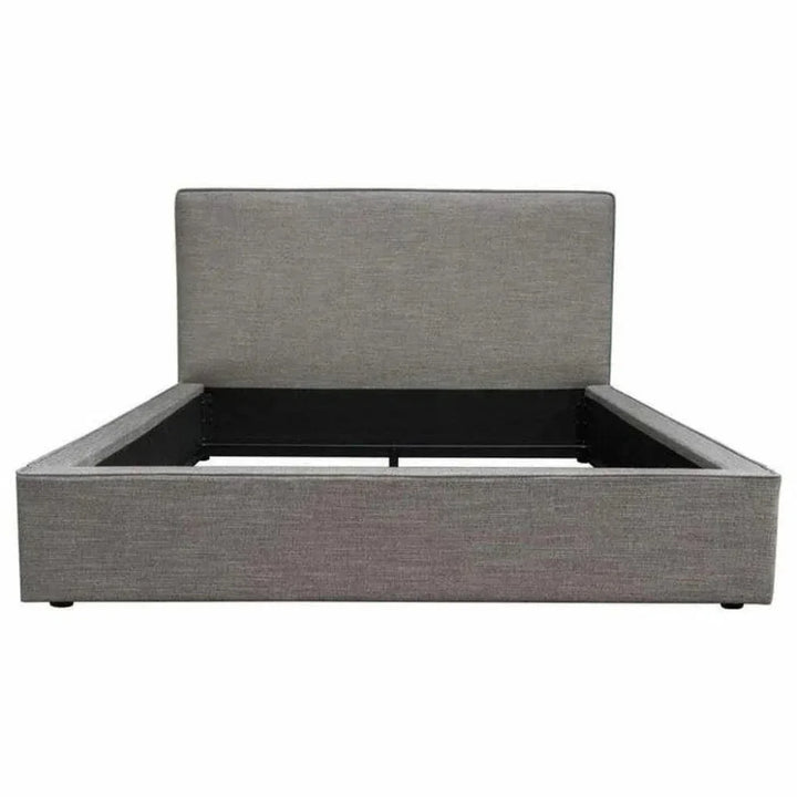 Modern Grey Low Profile Bed Frame - LOOMLAN - Diamond Sofa - Beds