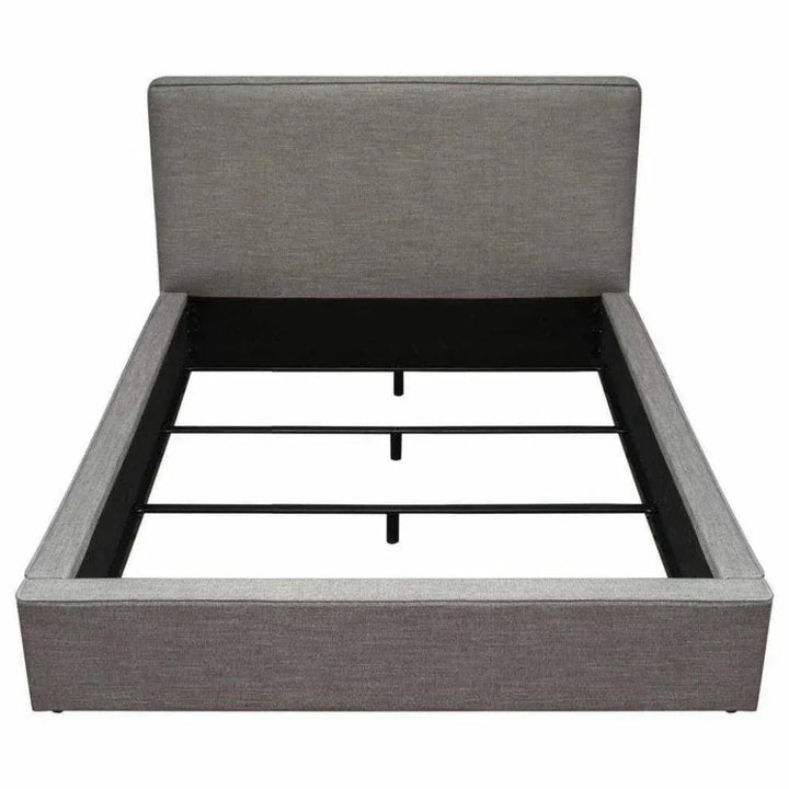 Modern Grey Low Profile Bed Frame - LOOMLAN - Diamond Sofa - Beds