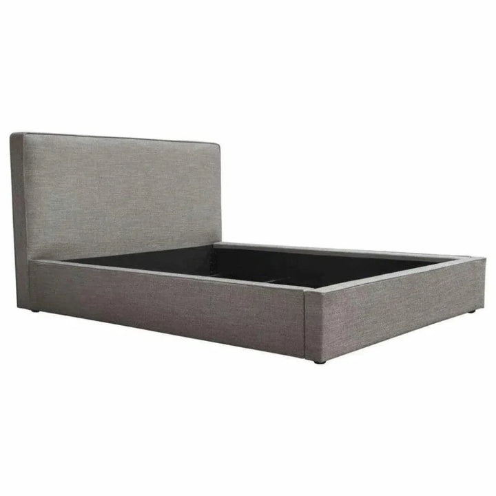 Modern Grey Low Profile Bed Frame - LOOMLAN - Diamond Sofa - Beds