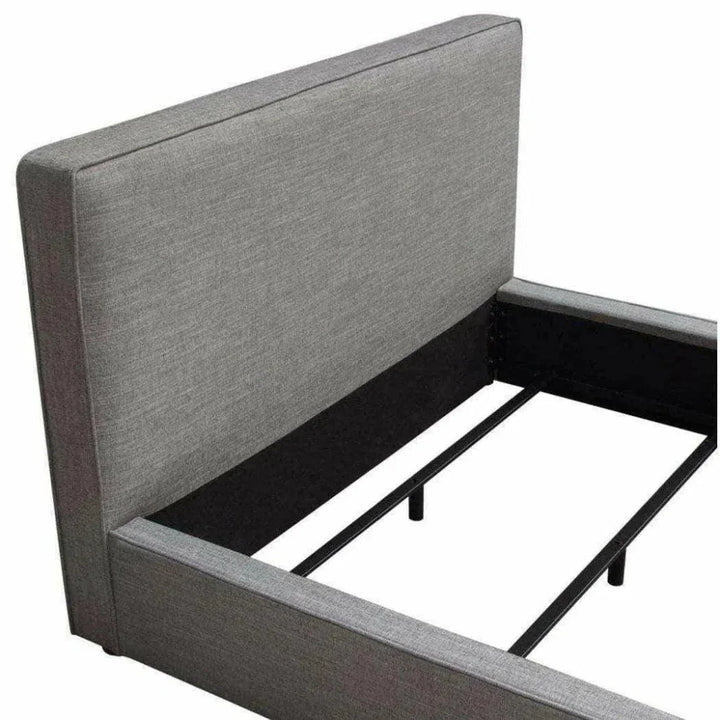 Modern Grey Low Profile Bed Frame - LOOMLAN - Diamond Sofa - Beds