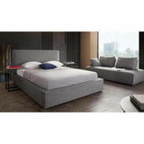 Modern Grey Low Profile Bed Frame-Beds-Diamond Sofa-LOOMLAN